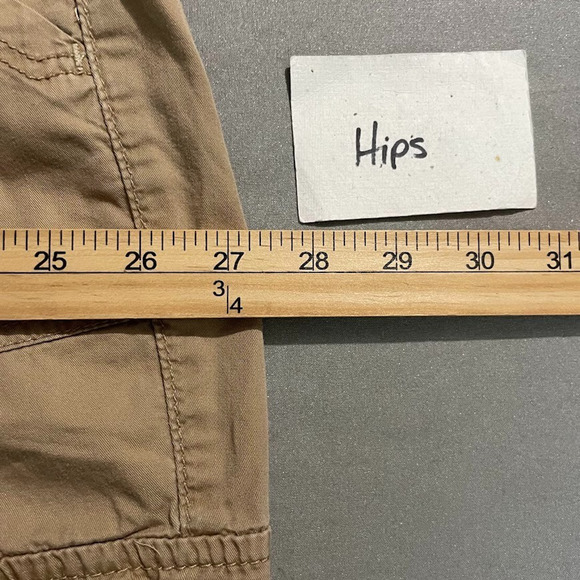 Cargo Bermuda Shorts Plus Size 22W Khaki Crop Pants Capris Utility Outdoors Y2K - Picture 7 of 10